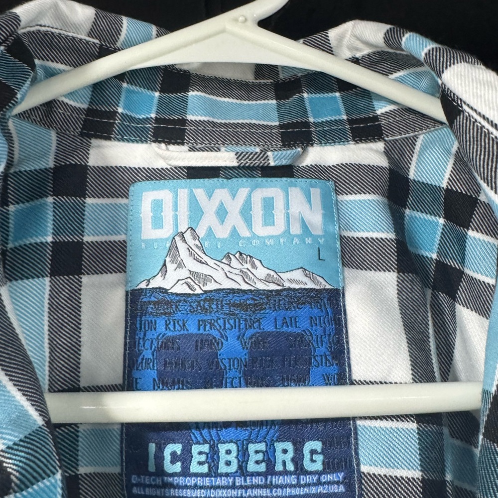 Dixxon Men's Blue and Black Plaid Jacket